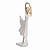 Фигура декоративная 24см Балерина белое платье 000000000001219436