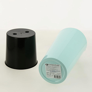 Кашпо для цветов 3л h260мм D140мм GARDENPLAST КАМЕЛИЯ со вставкой мятный пластик 000000000001207379