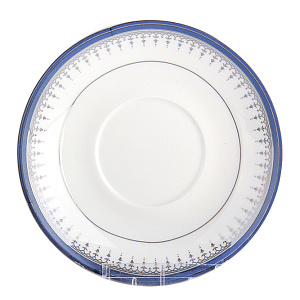 Набор чайный 12 предметов (чашка 200мл-6шт/блюдце-6шт) Индиго лайн форма ребристая подарочная упаковка фарфор 000000000001218524