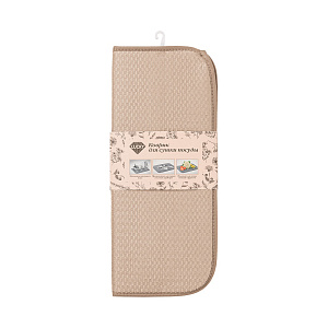 Коврик для сушки посуды 38x44см LUCKY складной бежевый микрофибра 000000000001222791