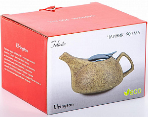 Чайник 900мл Elrington Феличита с фильтром крошка песок подарочная упаковка керамика 000000000001209055