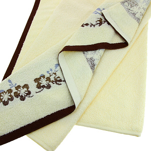 Полотенце Флер DE'NASTIA 70х130см молочный 100%Хлопок T000036 000000000001104389