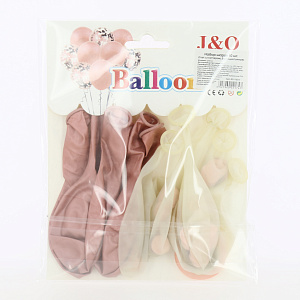 Набор шаров 10шт (5шт с глитором + 5шт однотонные) 000000000001210172