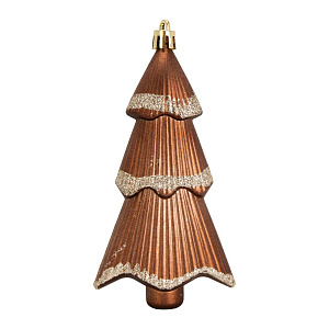 Декоративное украшение Набор 3шт 13,5см Елка серия Бронзовая микс пластик 000000000001224110