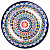 Блюдо (ляган) 34см RISHTON KULOLCHILIC рисунок мехроб глубокий синий Риштанская керамика UZ006/UZ019 000000000001206037