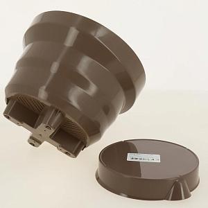 Горшок для растений Акцент 3л мокко с пристежным поддоном прикорневой полив 000000000001196343