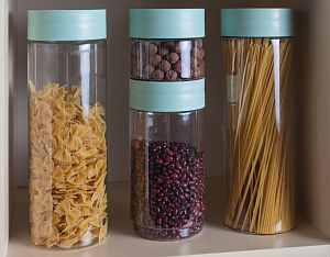 Банка для сыпучих продуктов Plast Team STOCKHOLM 1,5л бархатно-зеленый 92х92х270мм PT1162БЗ-12 000000000001201363