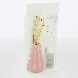 Диффузор для ароматизации помещений в керамической вазе с палочками 30мл Цветы 000000000001210781