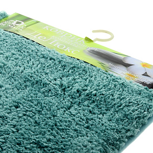 Коврик для ванны DE'NASTIA 50х80см голубой микрофибра M000111 000000000001107623