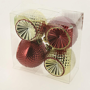 Н-р шаров 4штх7см кр/зол.пл S80008 000000000001132668