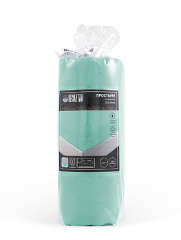 Проcтыня натяжная DE'NASTIA сатин 180x200+25см 100%Хлопок мятный C010763 000000000001192991