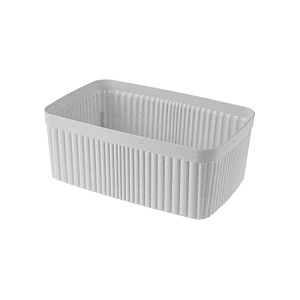 Ящик 2,5л 23х15х9см ECONOVA VELVET светло-серый флэк пластик 000000000001223392