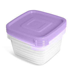 Набор контейнеров 3шт 450мл MARTIKA Унико для СВЧ квадратный 000000000001151805