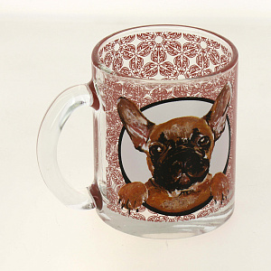 ЧАЙНАЯ Кружка 320мл ОСЗ Французская собака круговая стекло 000000000001167132