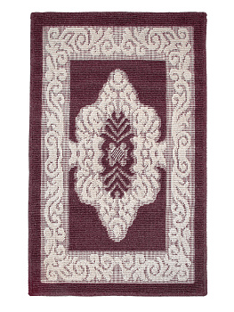 Коврик универсальный УЗОР1 50х80см, 100%хб бордовый, Турция M000074 000000000001199797