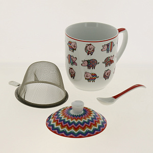 Кружка заварочная 300мл МАРИАЧИ фарфор 000000000001181835