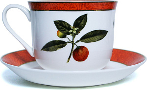 Чайная пара Стейчкол костяной фарфор 480мл, Дыхание Прованса Апельсин,КРС-753 000000000001193668