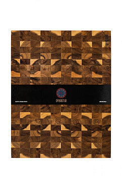 Доска разделочная 45x35x3,8см DE'NASTIA прямоугольная шашечки дерево акация Доска разделочная 45x35x3,8см DE'NASTIA прямоугольная шашечки дерево акация 000000000001216974