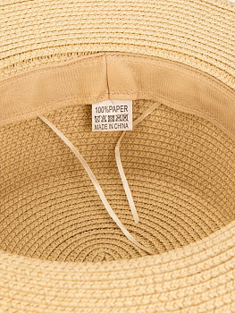 Шляпа 56-58см пляжная канотье молочный полиэстер 000000000001227477