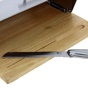 Хлебница 39х28,5х15см TALLER Оукли с ножом для хлеба каучуковое дерево 000000000001017079