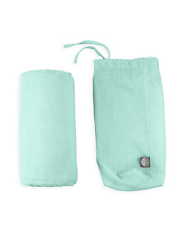 Проcтыня натяжная DE'NASTIA БЯЗЬ 90x200+25см 100%Хлопок зелёный C010731 000000000001192959