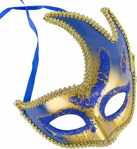 Карнавальная маска Жар-птица синяя Magic Time, пластик 000000000001111024