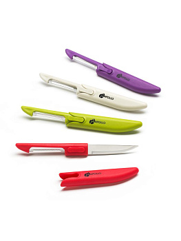 Нож-овощечистка APOLLO. Материалы изготовления: рукоятка - пищевой пластик PP,  лезвие - нержавеющая сталь 2Cr13. A-11 000000000001197344