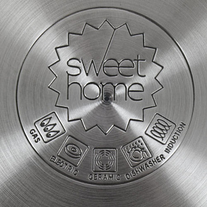 Кастрюля 6-6,2л SWEET HOME Бордо стекляннная крышка силиконовые вставки на ручках нержавеющая сталь 000000000001182943