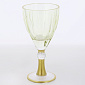 Кубок для вина 300мл с золотом желтый стекло