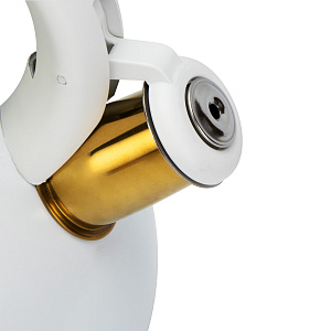 Чайник со свистком 2,8л SWEET HOME белый нержавеющая сталь 000000000001222545