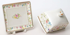 Масленка 15см с крышкой 12,7см BALSFORD Теодора подарочная упаковка фарфор 000000000001203968