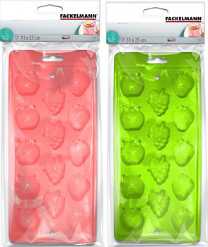Форма для льда 11х25см FACKELMANN Фрукты 14 ячеек пластик 000000000001201145