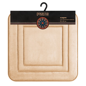 Коврик для туалета 50x50см DE'NASTIA Soft Collection мемори бежевый полиэстер 000000000001215840