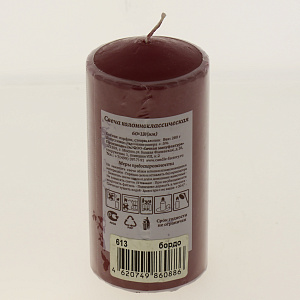 Свеча колонна (60*130мм) 613бордо 000000000001170588