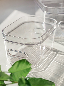 Ящик для хранения 20х14х7,5см универсальный с крышкой ПЭТ 000000000001210797