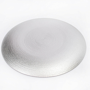 Тарелка обеденная 26см GLASSCOM перламутр/серебро champagne стекло 000000000001213211