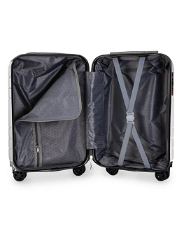 Чемодан на колесах S (36х22х55см) соты серебро PC 000000000001226585