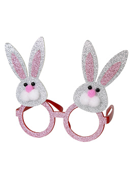 Маскарадные очки Зайцы из полипропилена с декором из нетканого материала (полиэфирные волокна) 14x14x4,5см 82307 000000000001201846