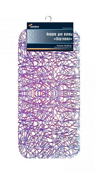 Коврик из литого ПВХ "Паутинка", с присосками, внутрь ванной, антискользящий, 35х72 см 6916 000000000001198387