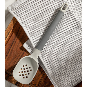 Лопатка кулинарная с дырочками 31,8x6,7x4,5см DE'NASTIA idea серый силикон/нейлон/полипропилен 000000000001225961