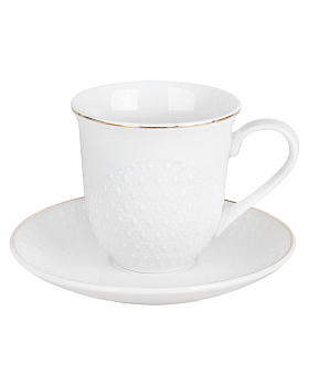 Набор чайный 12 предметов КОРАЛЛ Эмбосс фарфор 000000000001219072