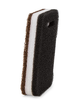 Губка износостойкая трёхслойная для мытья посуды 3шт коричневый_ST 000000000001228713