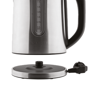 Чайник "Scarlett" сталь, мощность 1800Вт, объем 1.7л, дисковый нагр. Элемен, 2 подсветки: холодный- красная, горячий- синяяSC-EK21S5 000000000001192830