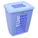 Корзина для белья 45л MARTIKA Молетта прямоугольная с крышкой фиолетовая пластик 000000000001117111