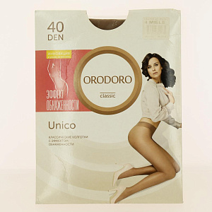 Колготки ORODORO (Unico) 40 den, цвет легкий загар, р-р  4 000000000001141218