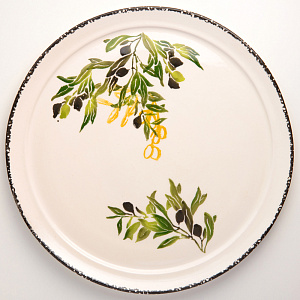 Блюдо для пиццы 31,5см CERA TALE Оливки глазурованная керамика 000000000001210411