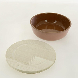 Набор для холодца 3шт Традиция (600мл/крышка-доска разделочная) розовый керамика 000000000001207300