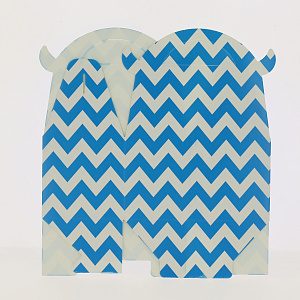 Коробка большая 20х25см 6шт голубая полоска R010050 000000000001174070