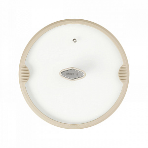 Сковорода с крышкой 28см DE'NASTIA глубокая силикон бежевый алюминий 000000000001223615