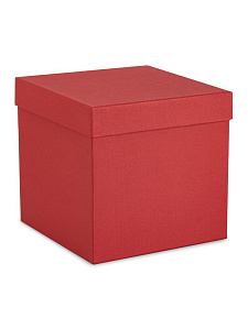 Коробка подарочная 21х21х21см РУТАУПАК  тиснение ЛЕН куб красный Коробка подарочная 21х21х21см РУТАУПАК  тиснение ЛЕН куб красный 000000000001226856
